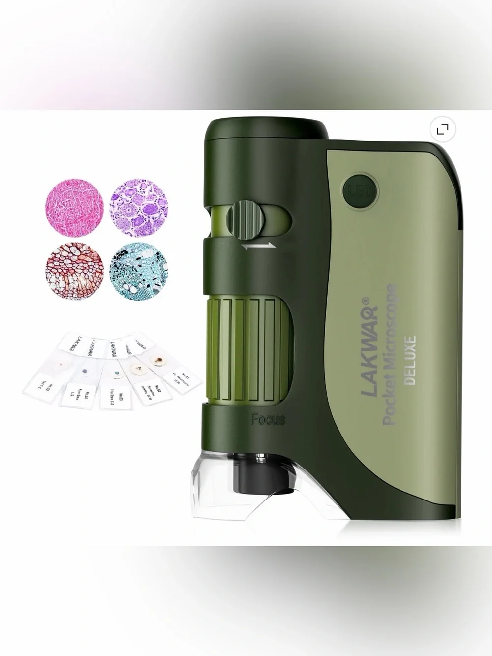 Portable Pocket Microscope 60x-120x - Green